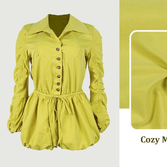 💛 Button-Down Drawstring Romper | Size XXL | NWT - Picture 4 of 4